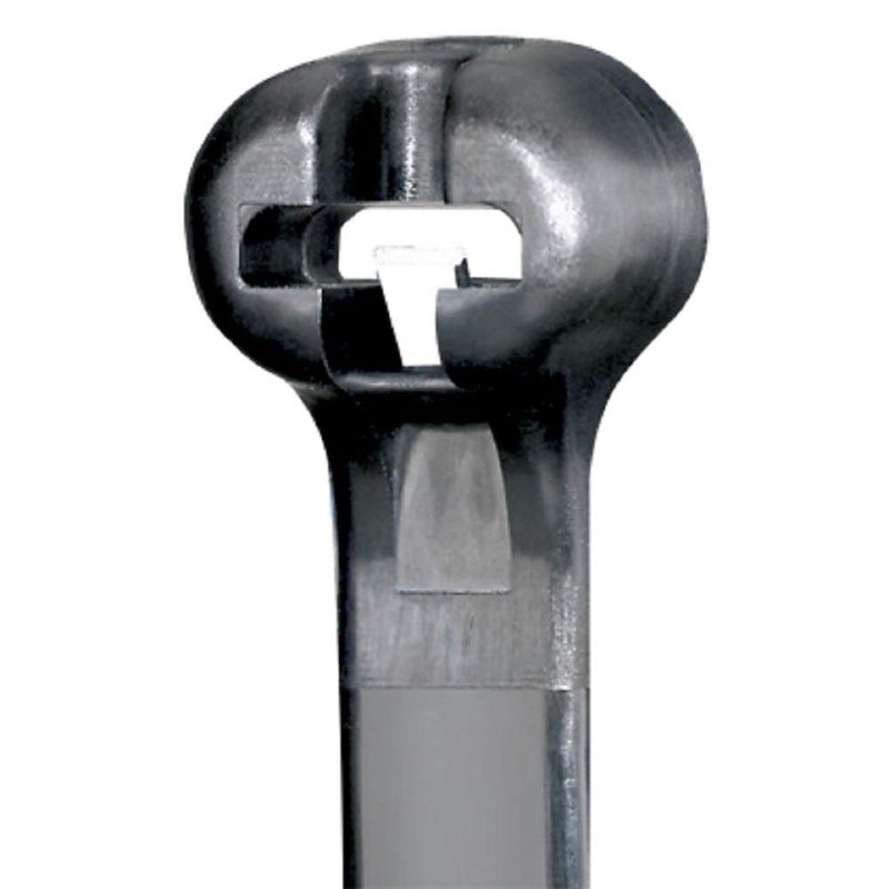 Panduit BT4LH-TL0 Cable Tie, Metal Barb, Light Heavy, Weather Resistant Nylon 6.6, 14.9-Inch Length, Black (250-Pack) - Image 2